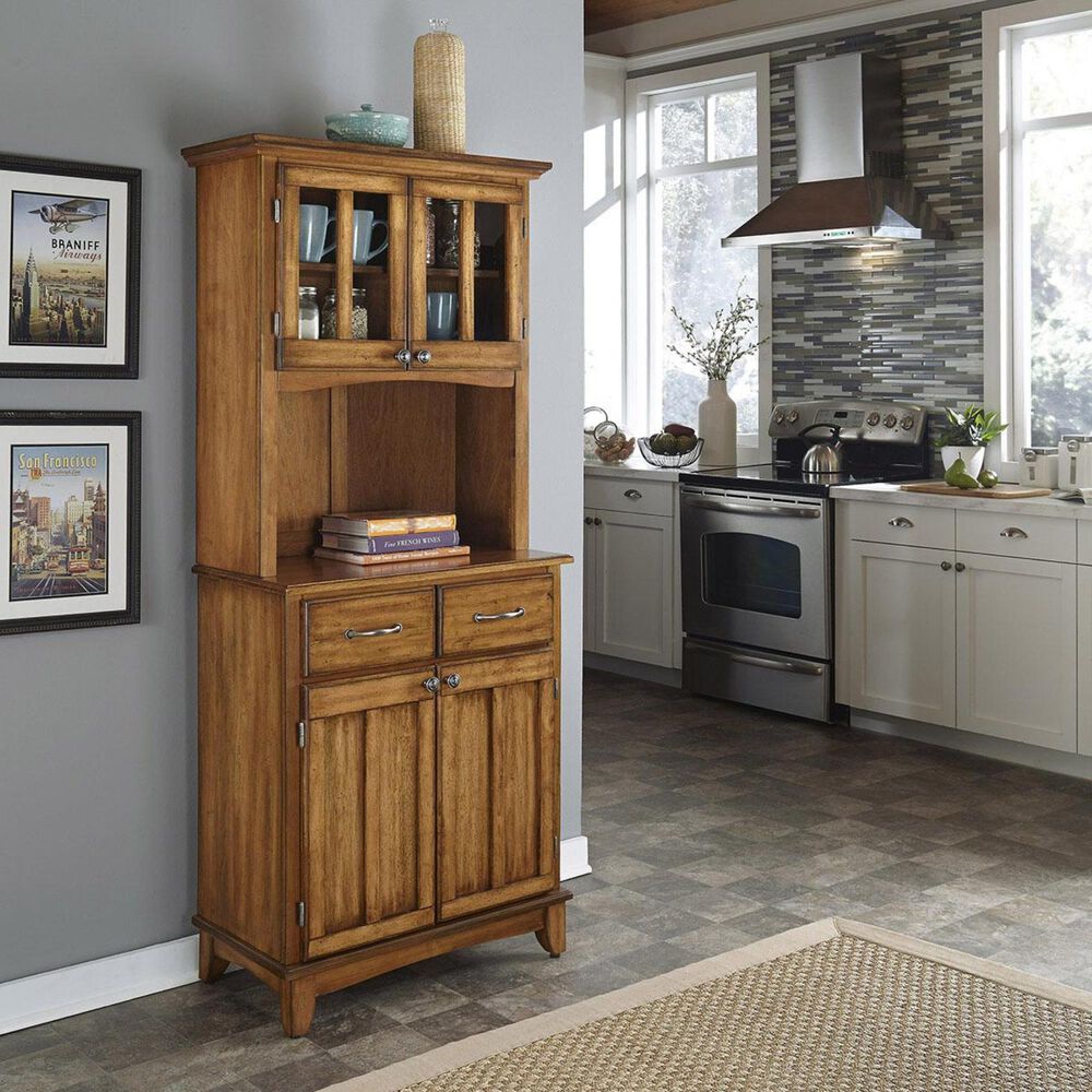 Homestyles Buffet of Buffets Server and Hutch in Cottage Oak, , large