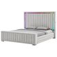 Modern Market Elias King Upholstered Bed with Speakers and LED Lighting, , large