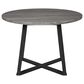 Signature Design by Ashley Centiar Round Dining Table in Black and Dark Charcoal, , large