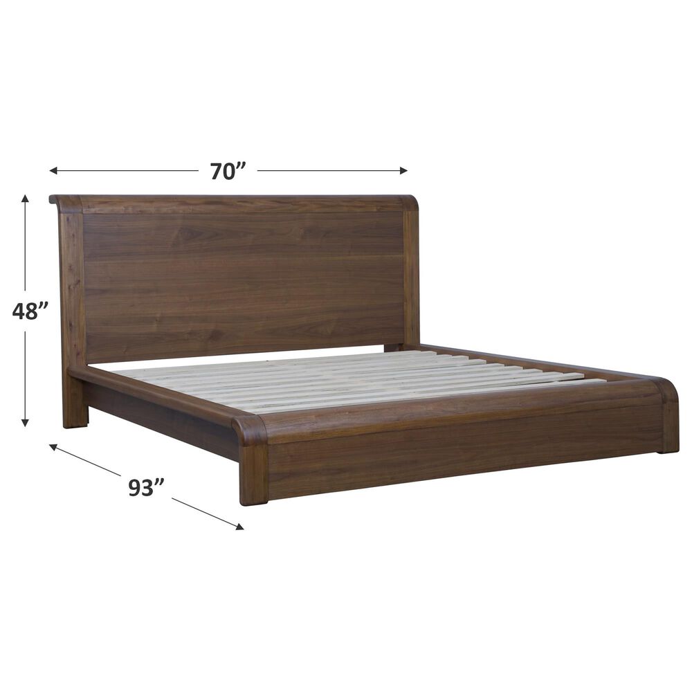Urban Home Totes Queen Platform Bed in English Walnut, , large