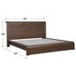Urban Home Totes Queen Platform Bed in English Walnut, , large