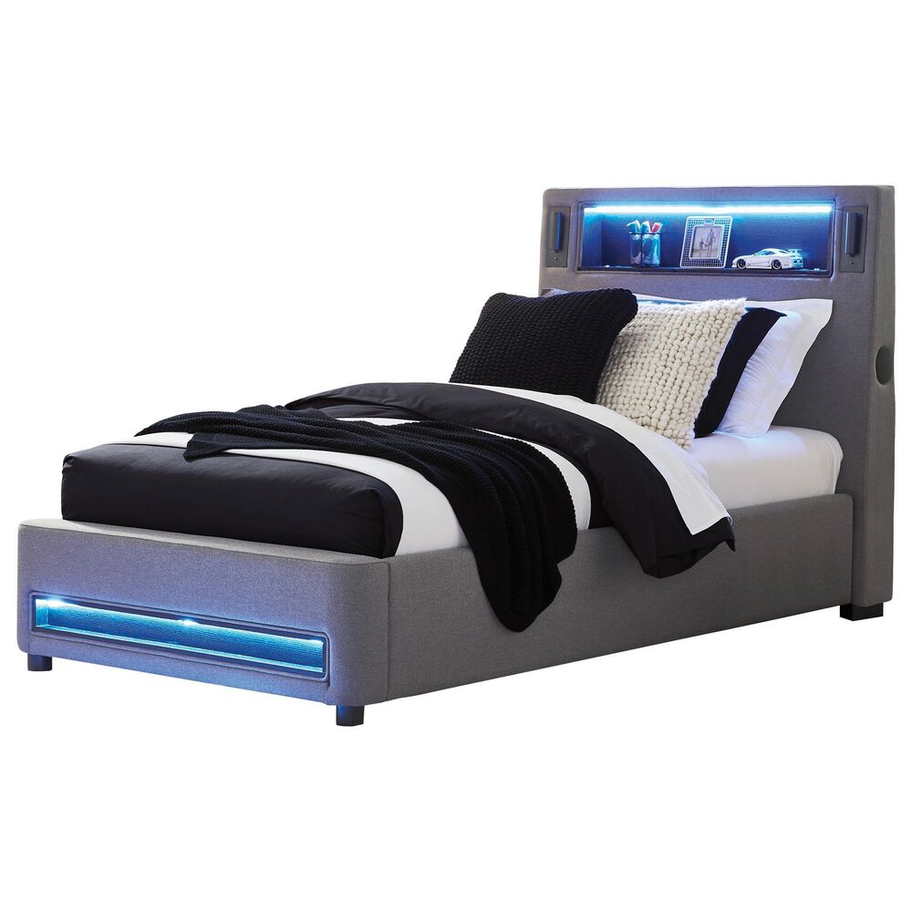 Ashley Verishaw Full Platform Upholstered Bed in Gray, , large