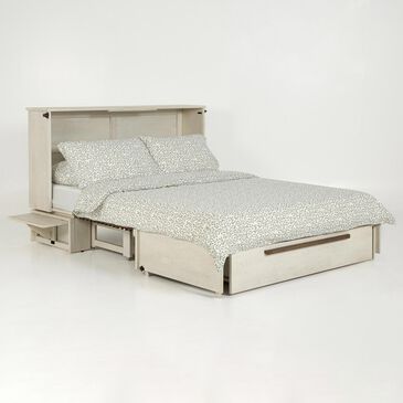 New Day Furniture Louvre Queen Murphy Cabinet Bed with Mattress in Provence and Normandy, , large