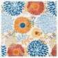 Safavieh Cabana CBN832A 3" Square Creme and Red Indoor/Outdoor Area Performance Rug, , large