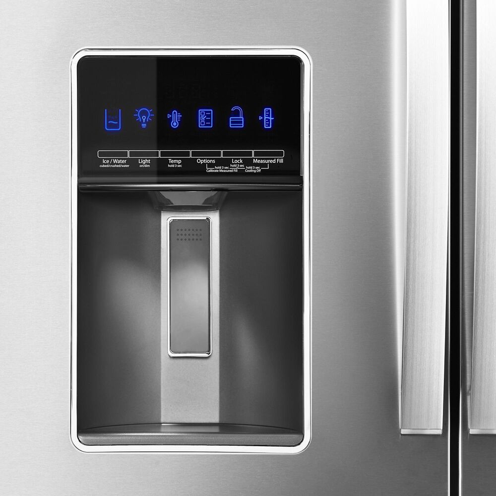 Whirlpool 26.2 Cu. Ft. French Door Refrigerator with External Water and Ice Dispensing System in Stainless Steel, , large