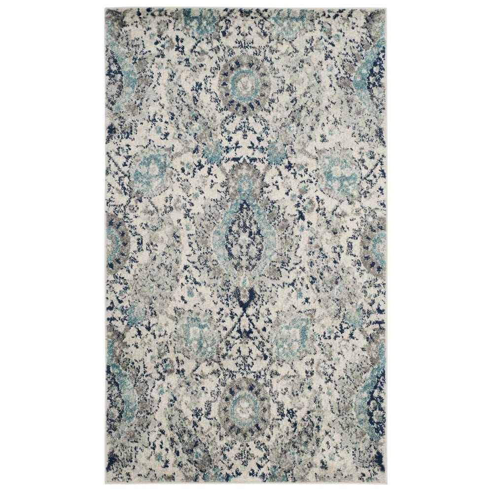 Safavieh Madison MAD600C-3 3" x 5" Cream/Light Grey Area Rug, , large