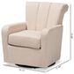 Baxton Studio Rayner Swivel Chair in Beige, , large