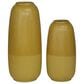 Maple and Jade 2-Piece Decorative Vase Set with Vertical Line Pattern in Polished Yellow, , large
