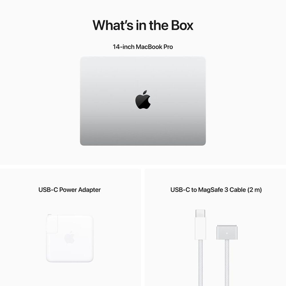 Apple 14&quot; MacBook Pro with M2 Pro chip with 10-core CPU and 16-core GPU, 512GB SSD 16GB RAM - Silver &#40;Latest Model&#41;, , large