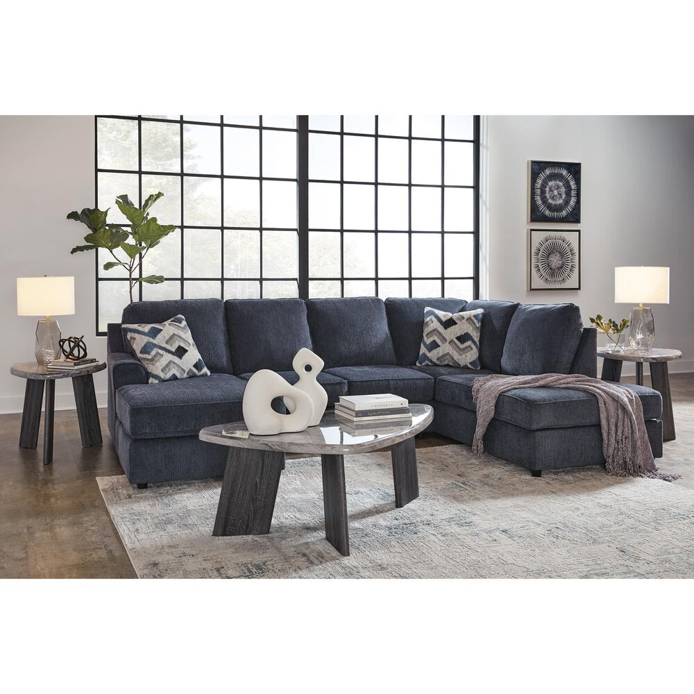 Ashley Maxon Place 2-Piece Left Facing Stationary Sectional in Navy, , large