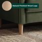 Lifestyle Solutions Langford Stationary Velvet Sofa in Olive, , large