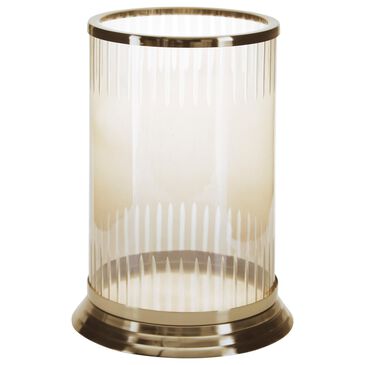 Ashley Aavinson 12" Candle Holder in Amber and Gold, , large