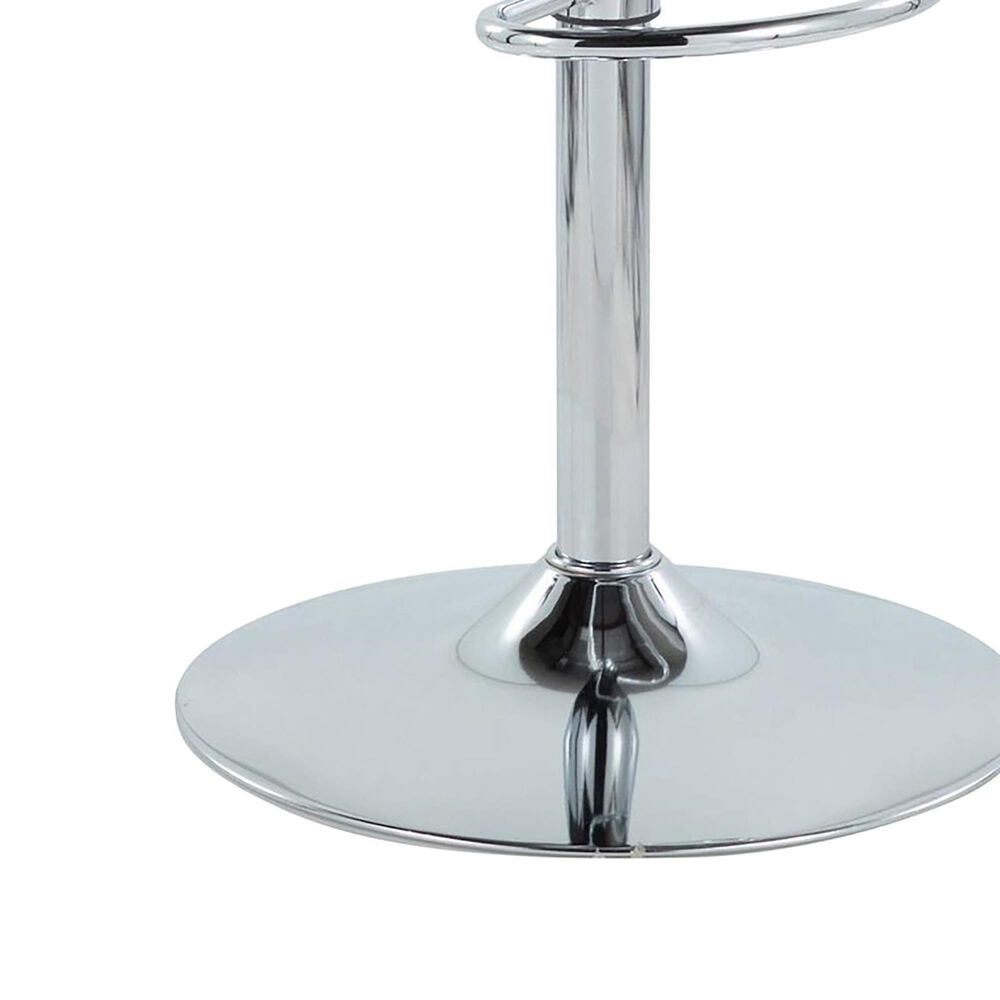 Lumisource Pino Adjustable Swivel Barstool with White Cushion in Chrome and Cherry &#40;Set of 2&#41;, , large