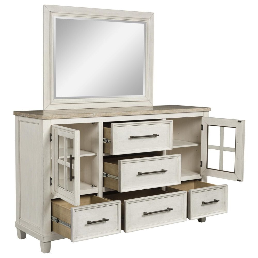 Ashley Shaybrock 3-Piece Queen Bedroom Set in Antique White and Brown, , large