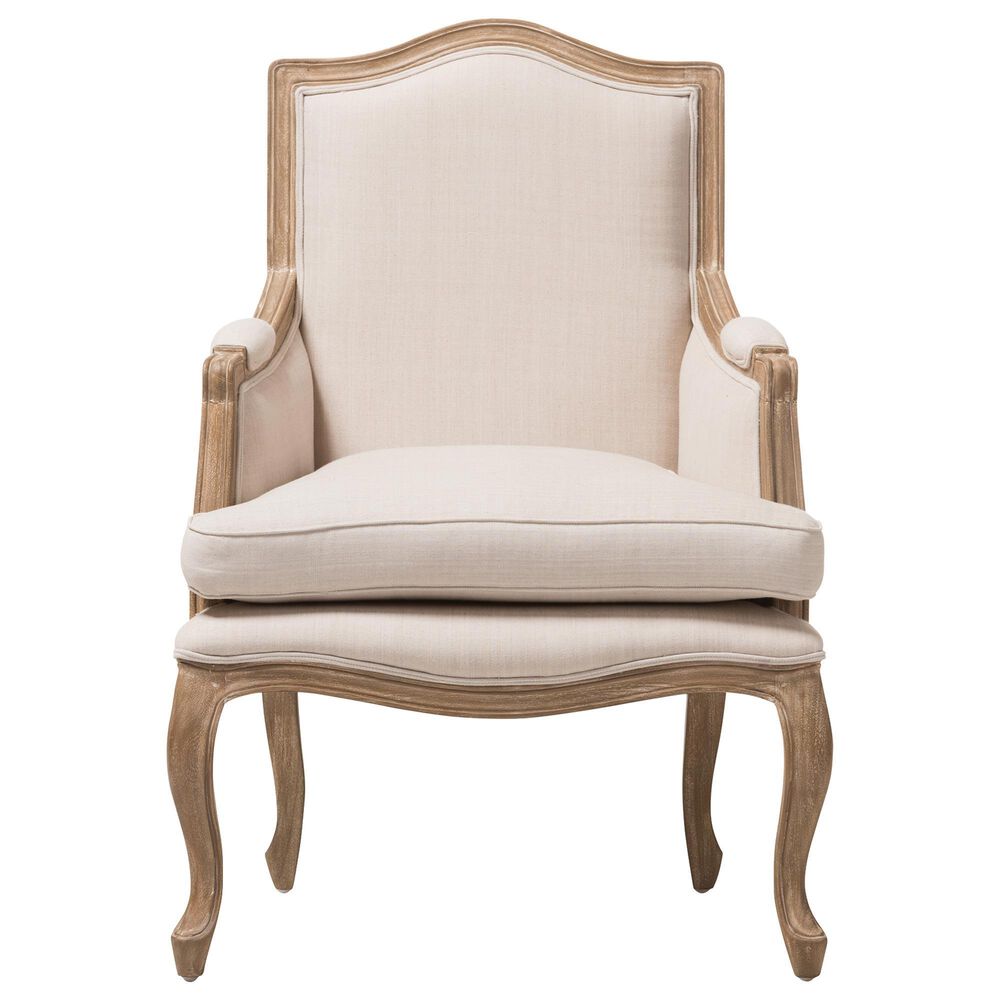 Baxton Studio Nivernais Accent Chair in Beige, , large