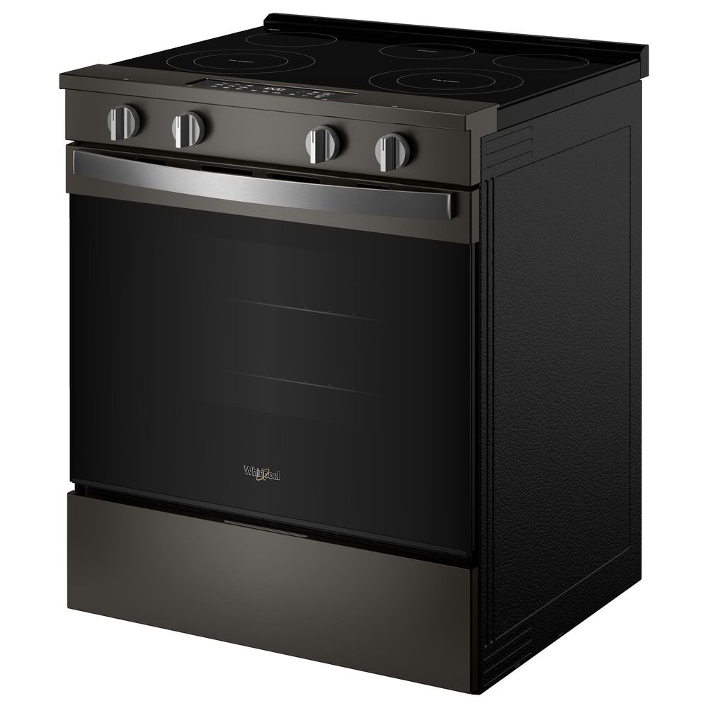 Whirlpool 30" Electric Smart Range in Black-on-Stainless Steel, , large