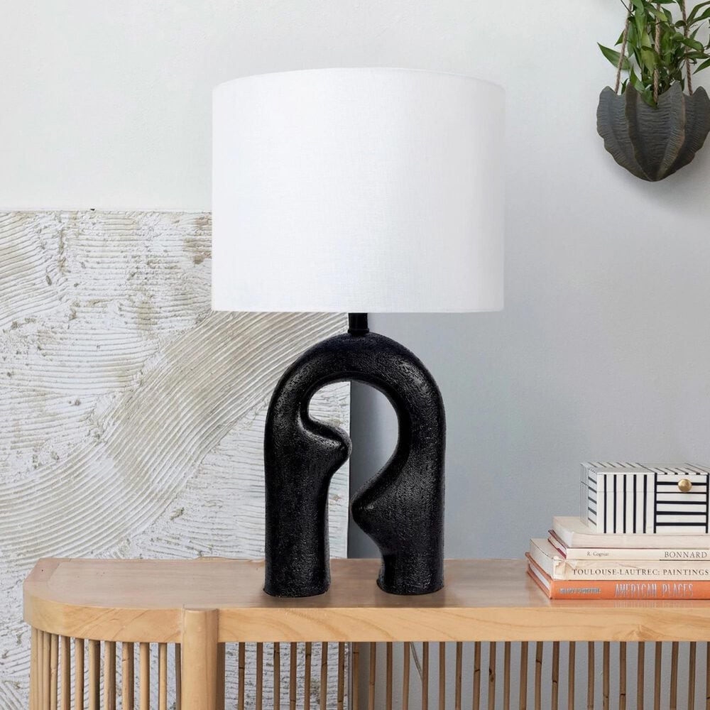 Creative Coop Sydney Abstract Table Lamp in Black, , large