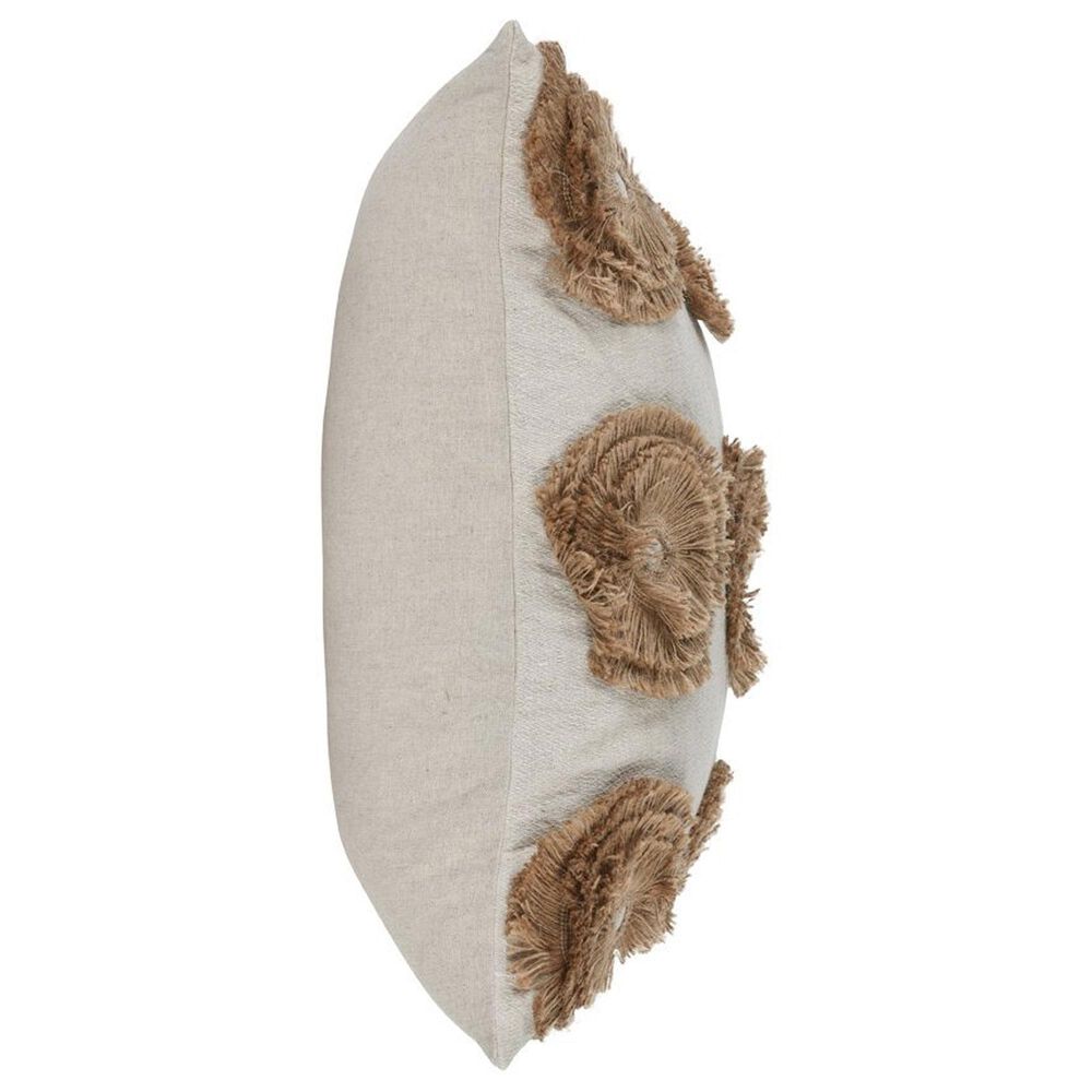 Classic Home Halston 22&quot; Square Throw Pillow in Natural, , large