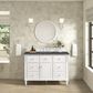 James Martin Vanities Lorelai 48" Single Vanity in Bright White with 3 cm Parisien Bleu Quartz Top, , large