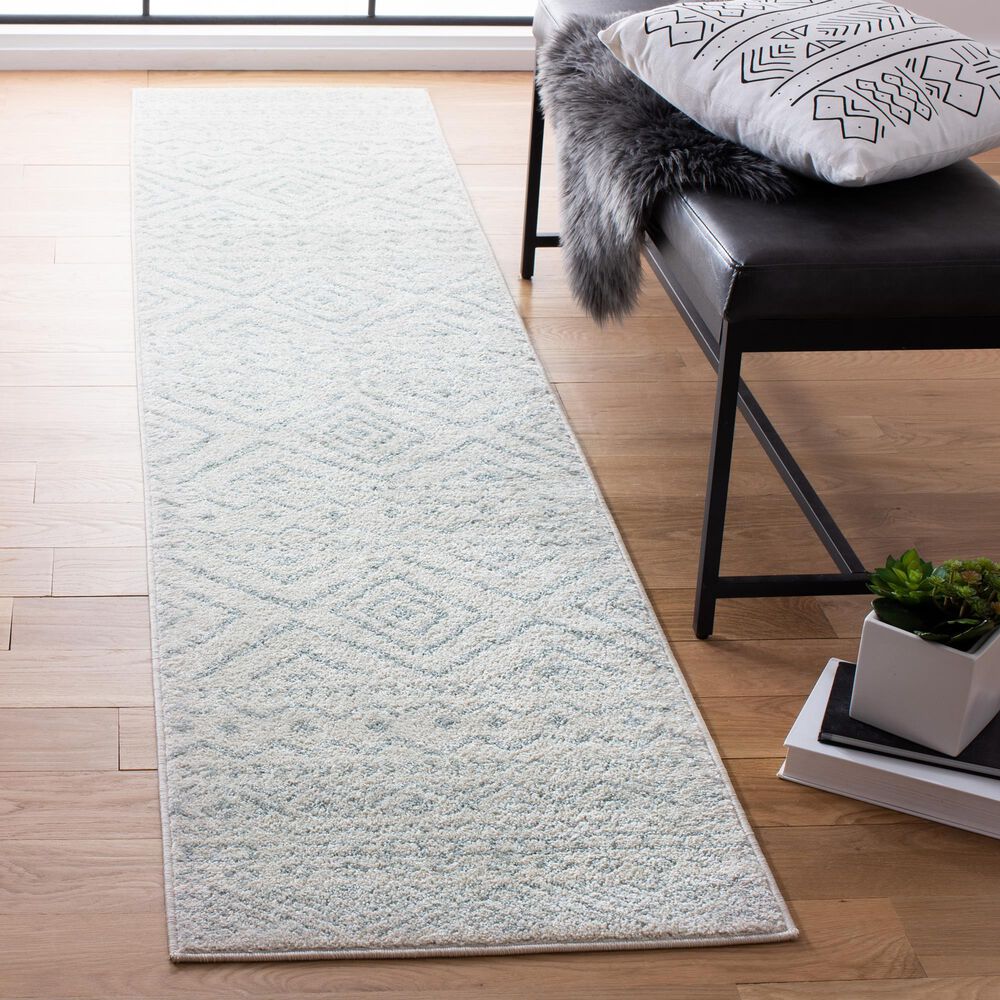 Safavieh Tulum  2&#39; x 9&#39; Ivory and Light Grey Runner, , large