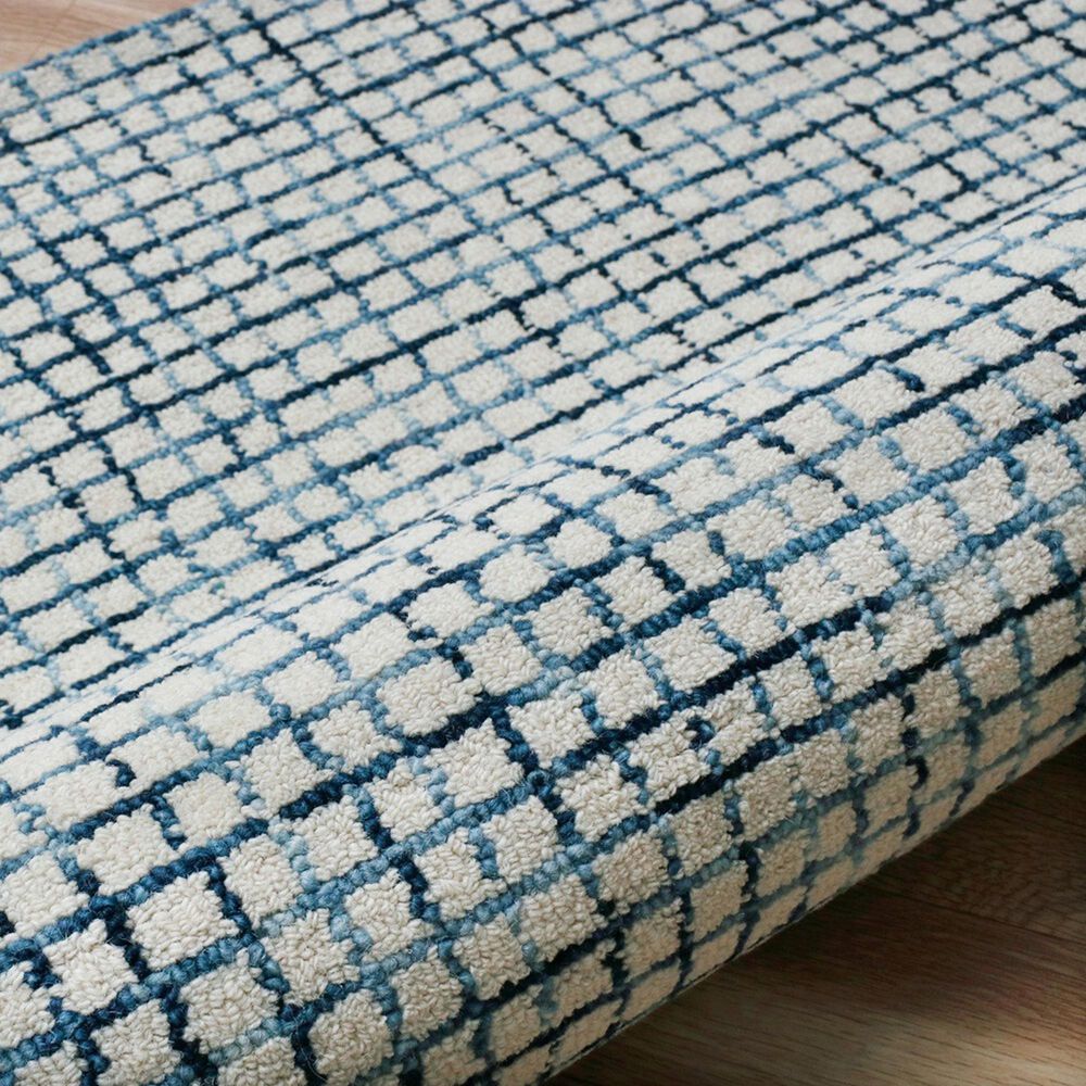L&amp;R Resources Criss Cross Navy and Ivory 7&#39;9&quot; x 9&#39;9&quot; Area Rug, , large
