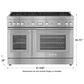Thermador Professional Harmony 48" Double Oven Dual Fuel Range with 6 Burners and Griddle in Stainless Steel, , large