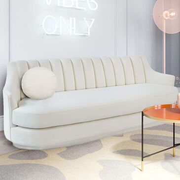 Tov Furniture Peyton Sofa in Cream Velvet, , large