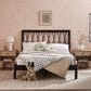 Walker Edison Cama X Spindle Full Platform Bed in Black, , large