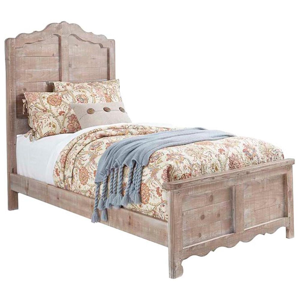 Tiddal Home Chatsworth Twin Panel Bed in Chalk Distressed, , large