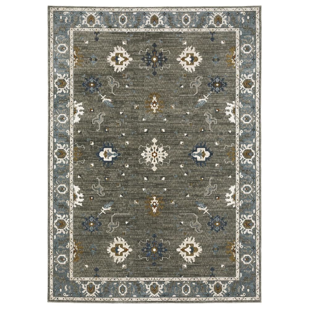 Oriental Weavers Ellington 5"3" x 7"6" Grey and Blue Area Rug, , large