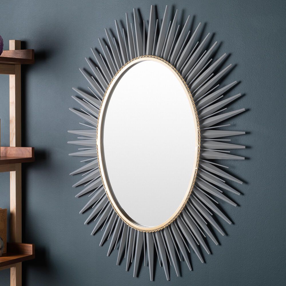 Surya Inc Nihal Wall Mirror in Gold and Silver, , large