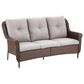 Sunwell Garden 3-Seater Patio Sofa with Floral Armrests in Beige, , large