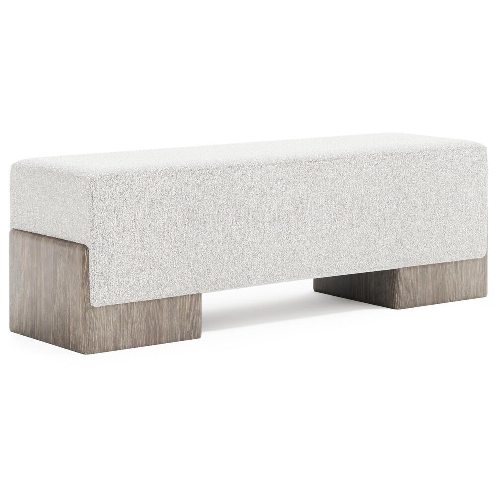 Bernhardt Monolith Upholstered Bench in Wirebrushed Oak, , large
