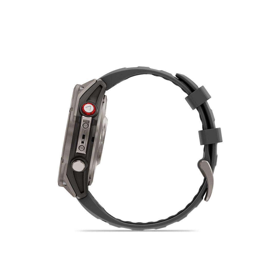 Garmin Fenix 8 Pro Sapphire AMOLED Smartwatch 47mm Titanium Case with Graphite Black Silicone Band, , large