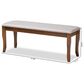 Baxton Studio Cornelie Dining Bench in Walnut Brown, , large