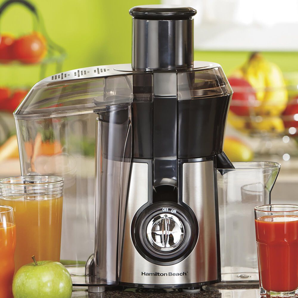 Hamilton Beach 1 Speed Big Mouth Juice Extractor in Black and Stainless Steel, , large
