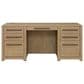 Wycliff Bay Canyon Drive Office Double Pedestal Desk in Natural Oak, , large