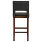 Linon Home Decor Vega Bar Stool with Black Cushion in Espresso, , large