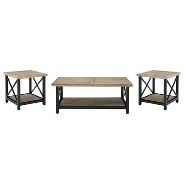 Ashley Bristenfort 3-Piece Occasional Table Set in Black and Light Brown, , large