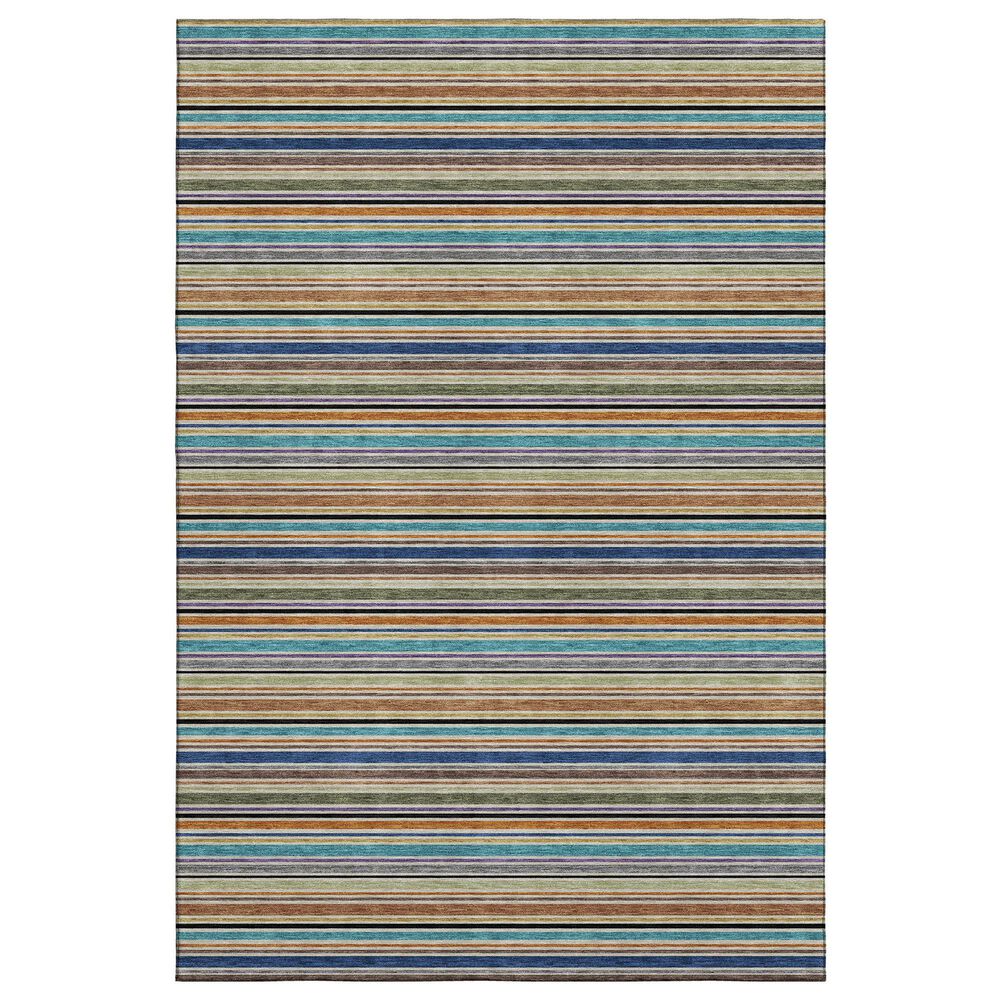 Dalyn Rug Company Soft Essentials Striped Jewel 10" x 14" Indoor/Outdoor Area Rug, , large