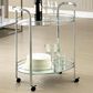 Furniture of America Mcgrath Serving Cart in Chrome, , large