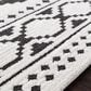 Surya Moroccan Shag MCS-2305  7"10" x 10"3" Black and White Area Rug, , large