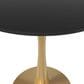 Leisuremod Bristol 27" Round Dining Table with MDF Top in Gold and Black - Table Only, , large