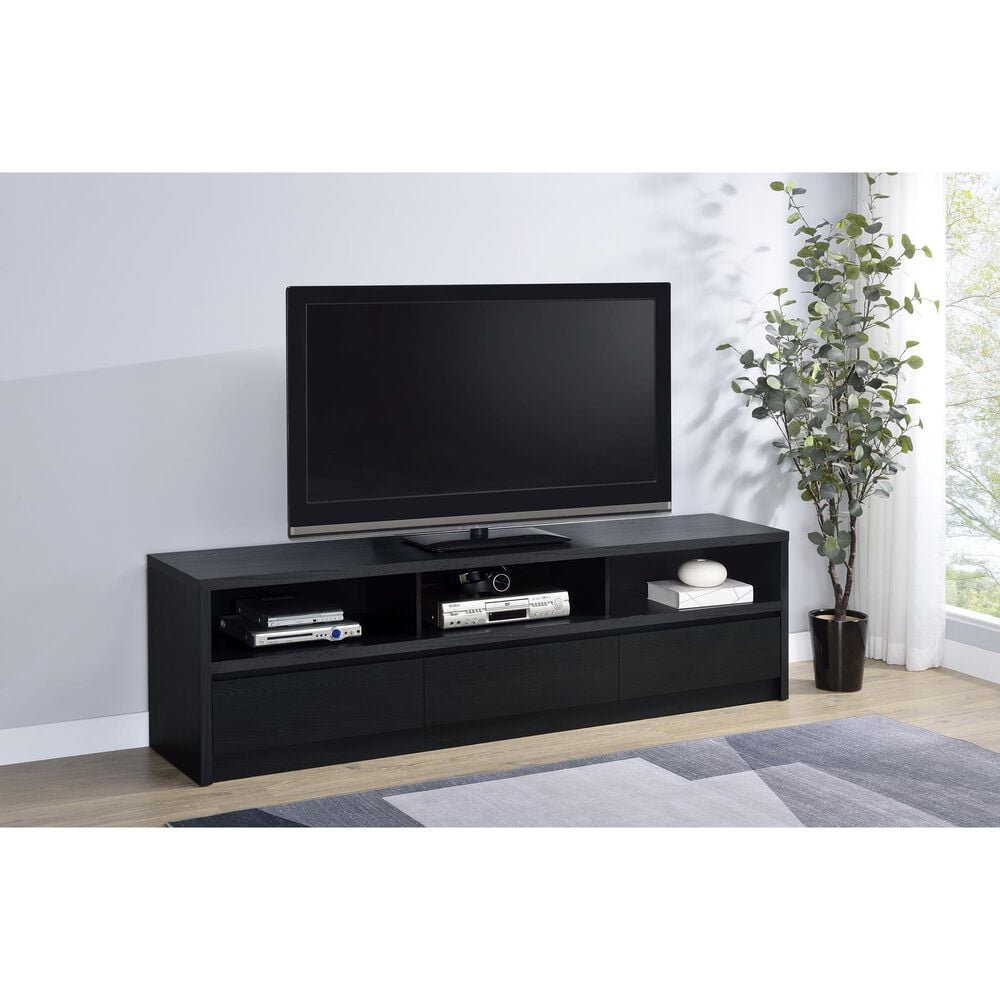 Coaster Rutland 78&quot; TV Stand Media Console in Black, , large