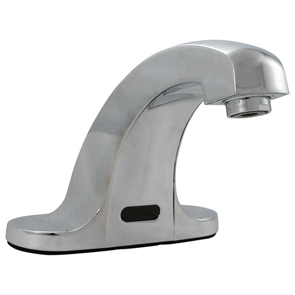 MS International Touch-Less Infrared Sensor Low-Arc Spout Bathroom Faucet in Chrome, , large