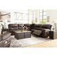 Signature Design by Ashley Dunleith Zero Wall Power Recliner with Power Headrest in Chocolate, , large