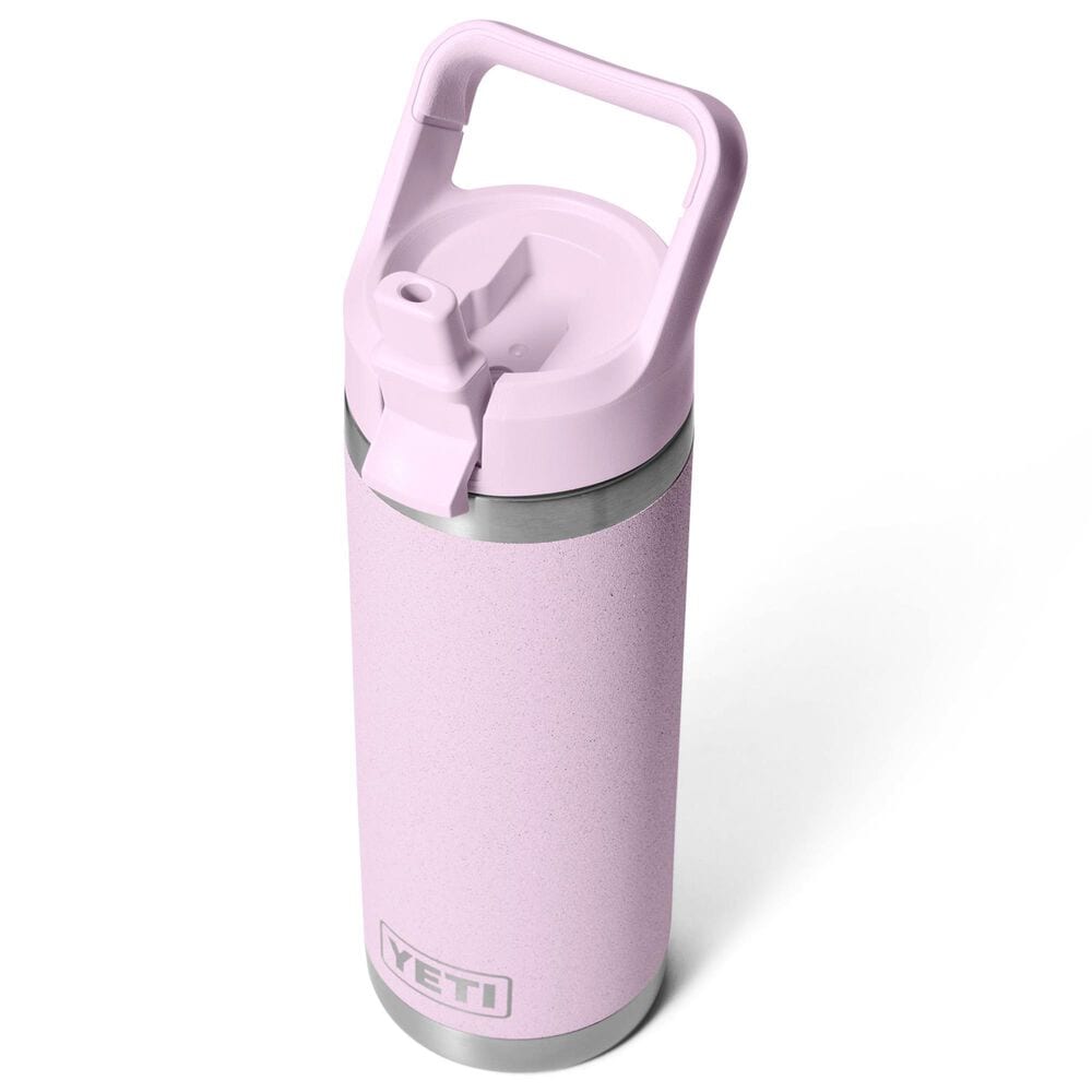 YETI Rambler 18 Oz Water Bottle with Color-Matched Straw Cap in Cherry Blossom, , large