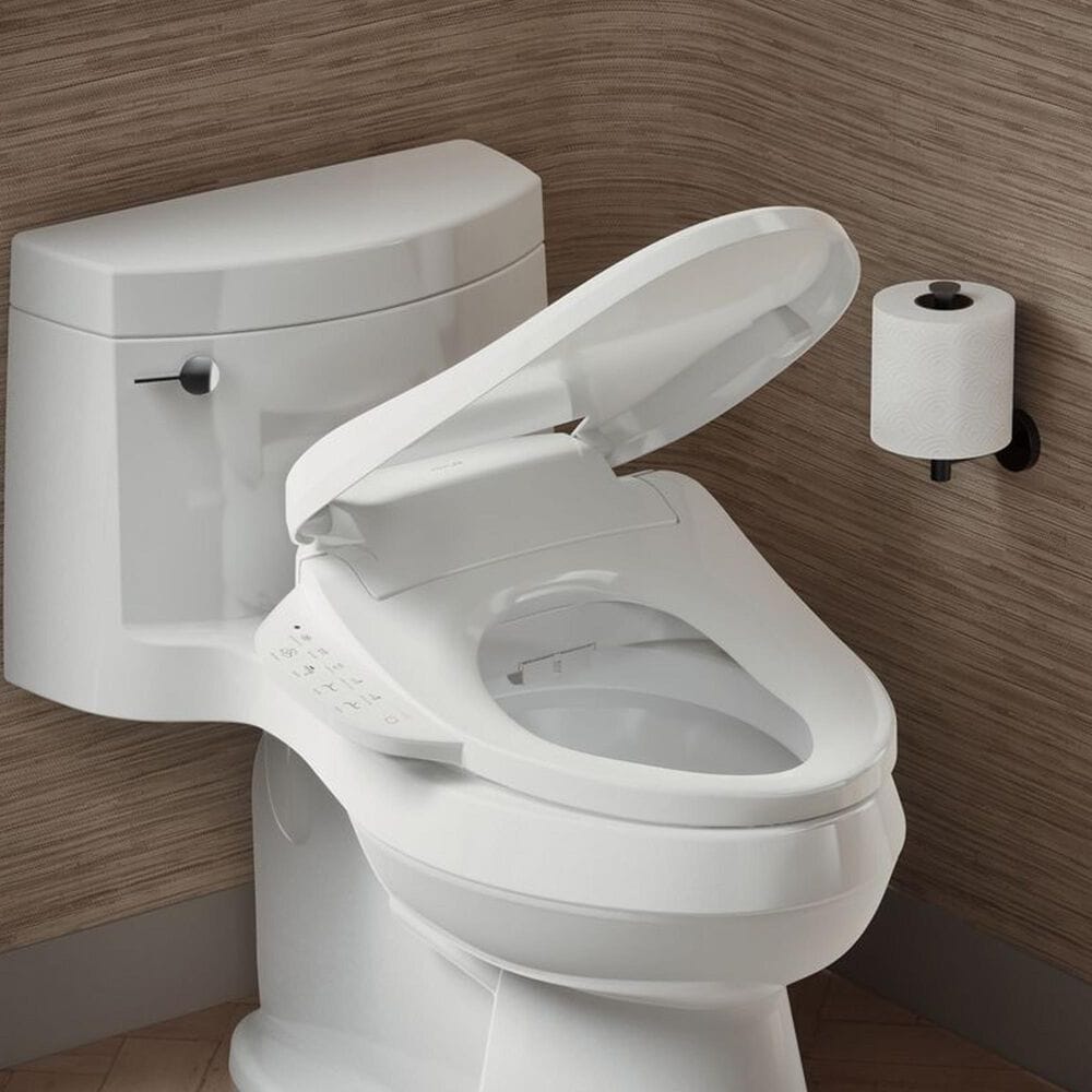 Kohler PureWash E590 Elongated Bidet Toilet Seat in White, , large