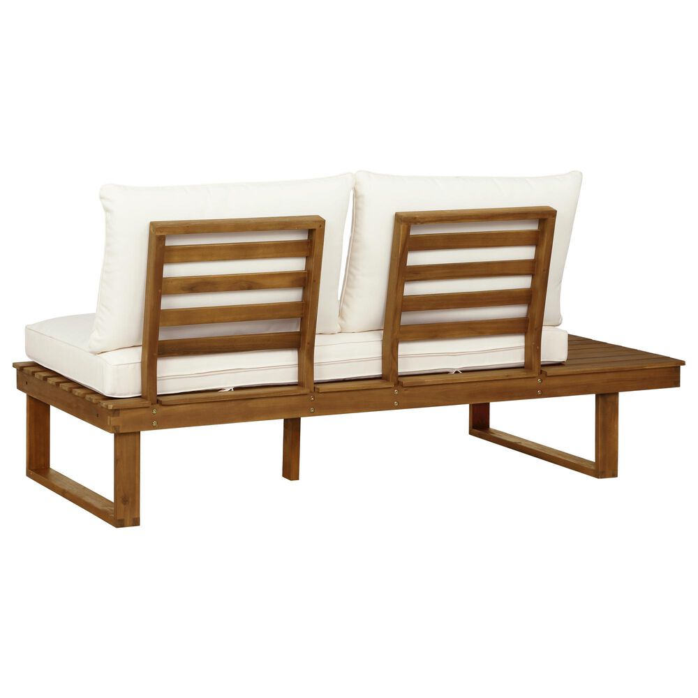 Linon Home Decor Skypark Outdoor Left Side Loveseat in Beige, , large