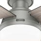 Hunter Dempsey Low Profile 44" Ceiling Fan with Lights in Matte Silver, , large